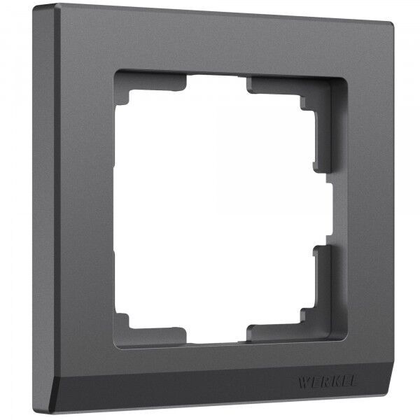 Рамка из поликарбоната на 1 пост Stark графит матовый W0011864