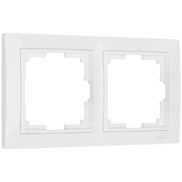 Рамка из поликарбоната на 2 поста Snabb Basic белый