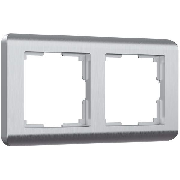 Рамка из поликарбоната на 2 поста Stream серебряный