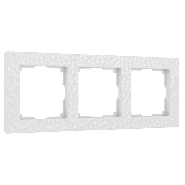 Рамка из поликарбоната на 3 поста Hammer белый W0032401