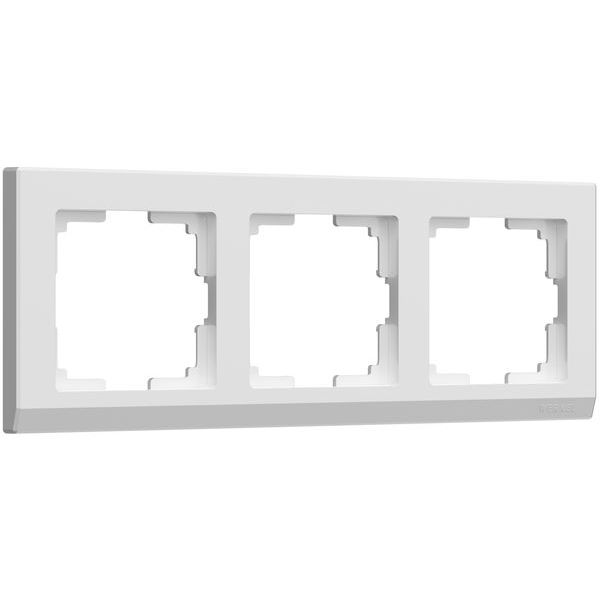 Рамка из поликарбоната на 3 поста Stark белый W0031801