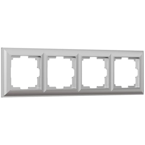 Рамка из поликарбоната на 4 поста Fiore серебряный