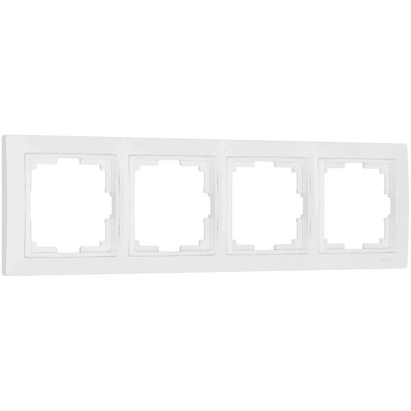 Рамка из поликарбоната на 4 поста Snabb Basic белый W0042001