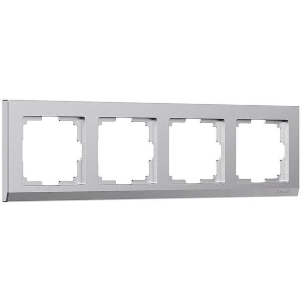 Рамка из поликарбоната на 4 поста Stark серебряный матовый W0041865