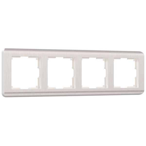 Рамка из поликарбоната на 4 поста Stream перламутровый