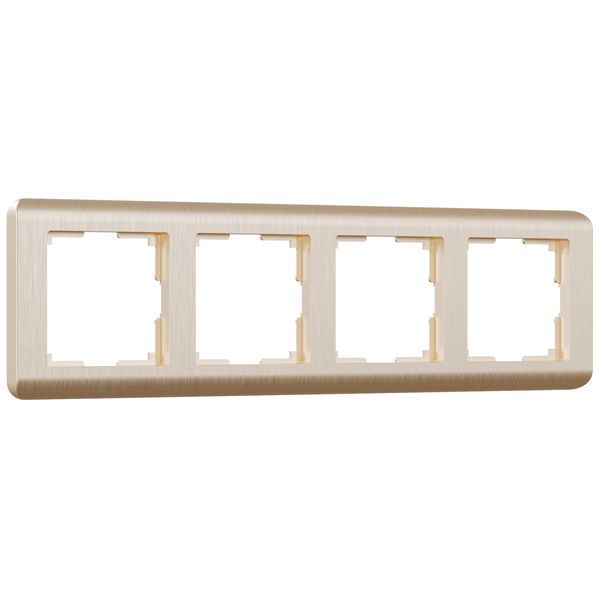 Рамка из поликарбоната на 4 поста Stream шампань W0042111