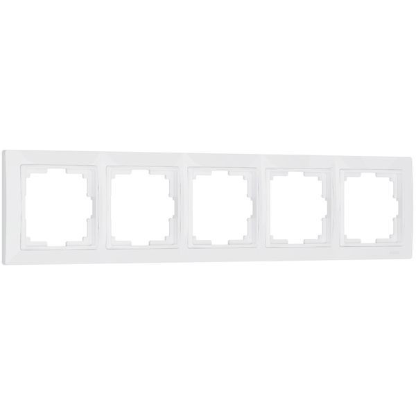 Рамка из поликарбоната на 5 постов Snabb Basic белый