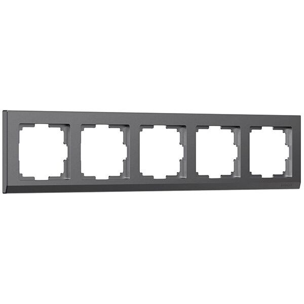 Рамка из поликарбоната на 5 постов Stark графит матовый W0051864