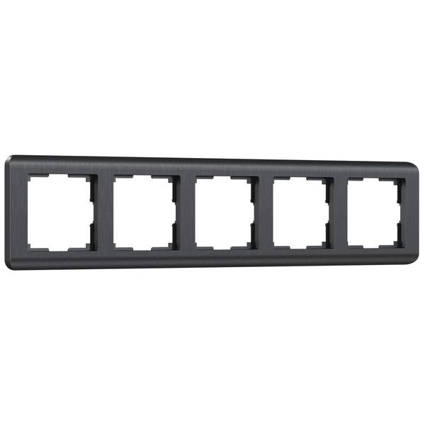 Рамка из поликарбоната на 5 постов Stream графит W0052104