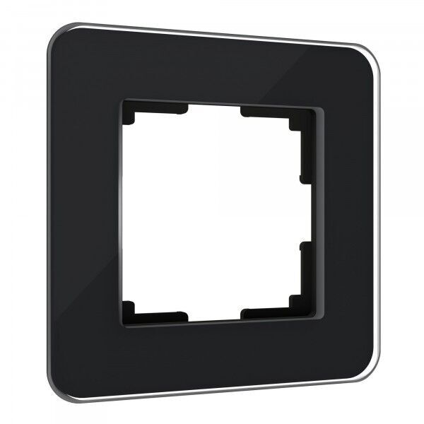 Рамка из стекла на 1 пост Elite черный W0012448
