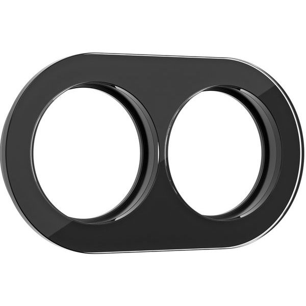 Рамка из стекла на 2 поста черный