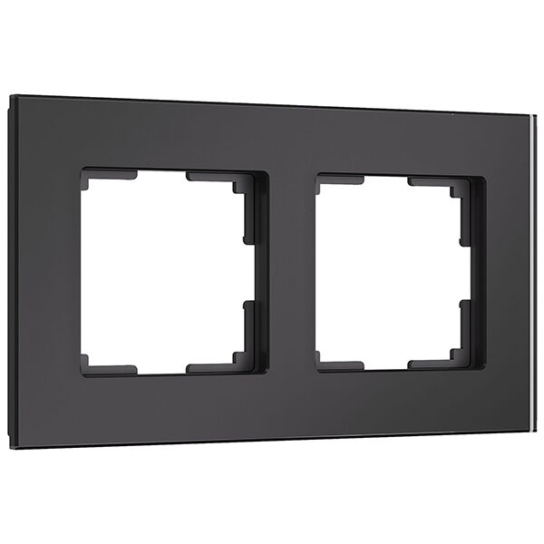 Рамка из стекла на 2 поста Senso черный soft-touch W0023108