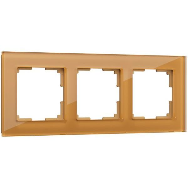 Рамка из стекла на 3 поста Favorit бронзовый WL01-Frame-03