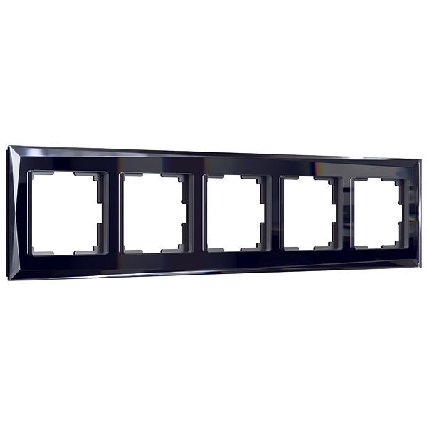 Рамка из стекла на 5 постов Diamant черный