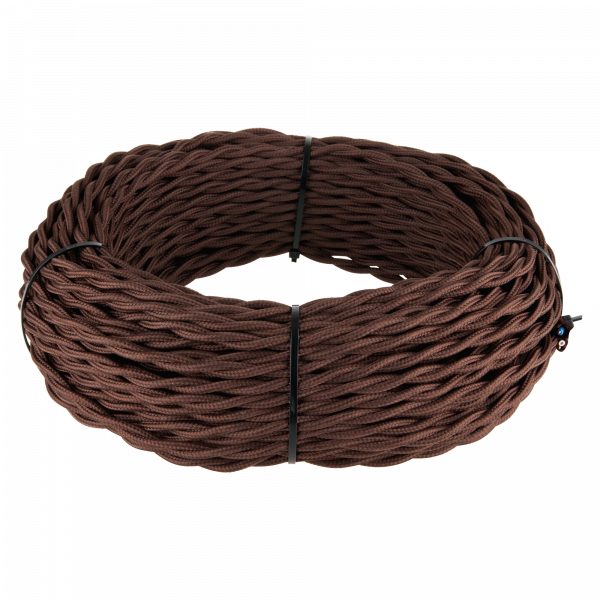 Ретро кабель витой 2х1,5 коричневый 50 м W6452514