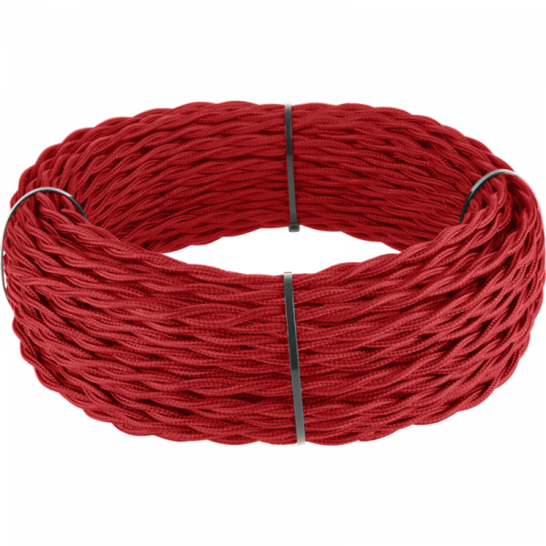 Ретро кабель витой 3х2,5 красный 20 м (под заказ) W6453348