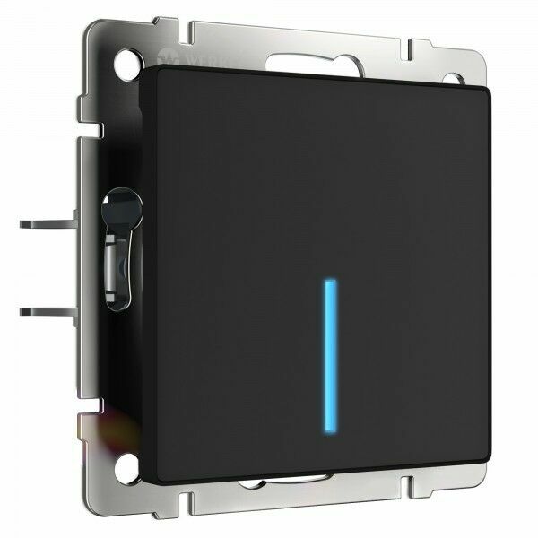 Сенсорный выключатель одноклавишный с подсветкой 1000&nbsp;Вт черный W4510008