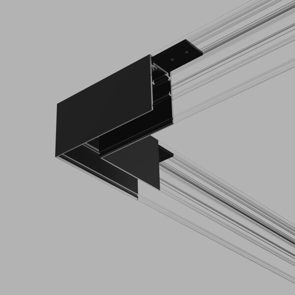 Slim Magnetic Коннектор угловой для накладного шинопровода (черный) 85090/11 85090/11