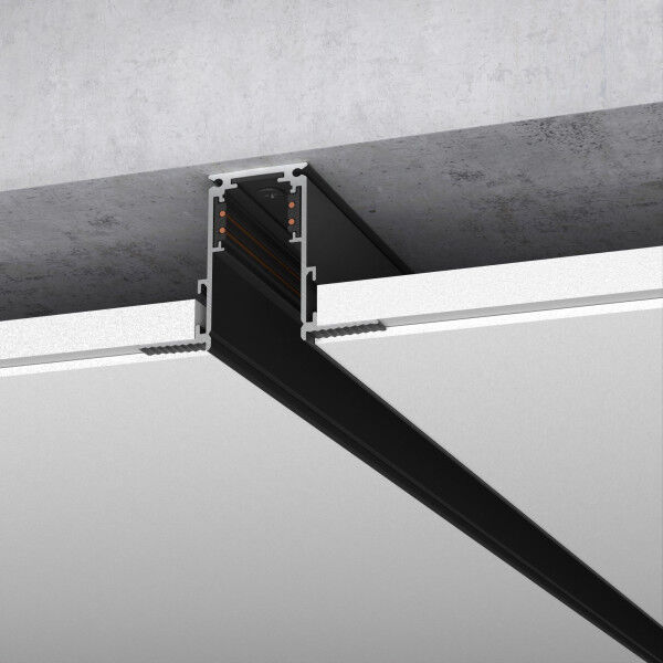 Slim Magnetic Шинопровод встраиваемый черный (2м) 85087/00 85087/00