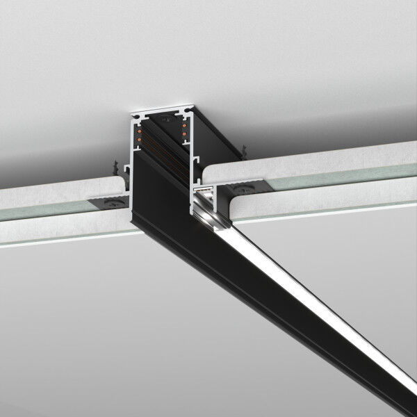 Slim Magnetic Шинопровод встраиваемый с местом под светодиодную ленту чёрный (2м) 85132/00 85132/00