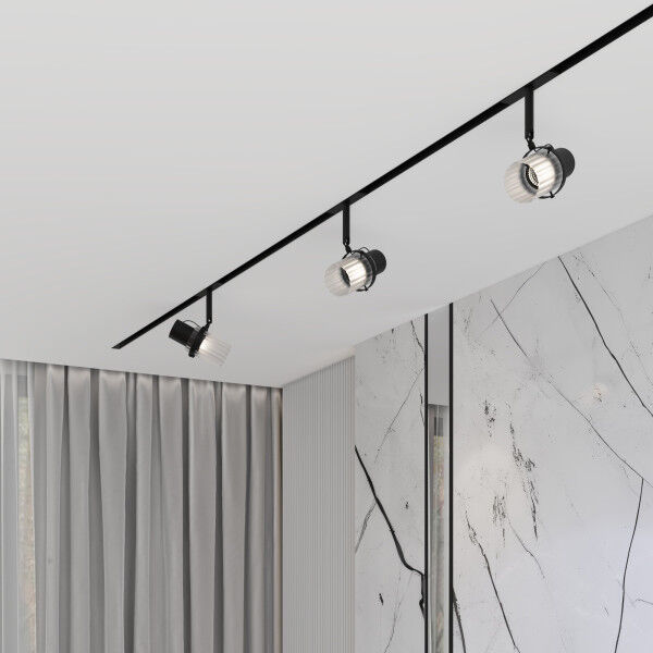 Slim Magnetic Трековый светильник со стеклянным плафоном 10W 4000K черный 85532/01