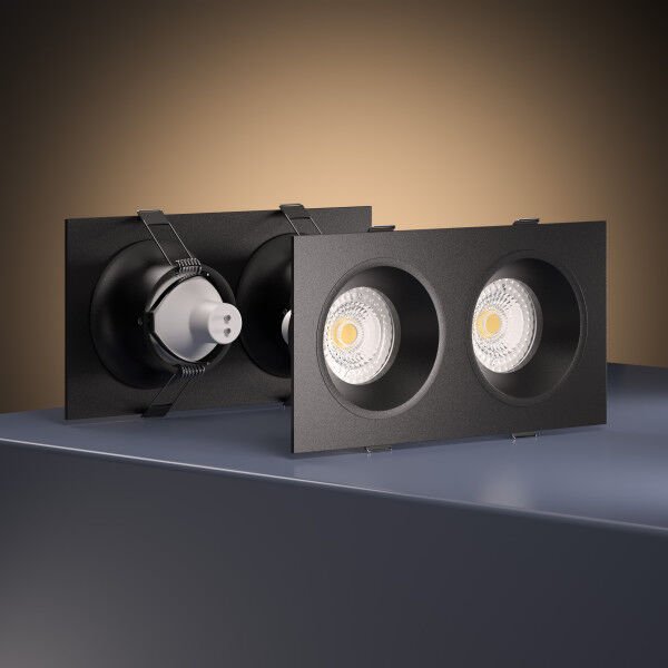 Светильник встраиваемый GU10 черный 15700/02