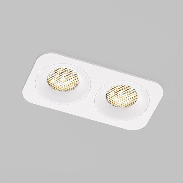 Светильник встраиваемый светодиодный с антибликовой решеткой Tetro 20W 3000K белый IP44