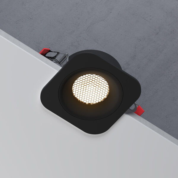 Светильник встраиваемый светодиодный Tetro 10W 3000K черный IP44 15276/LED