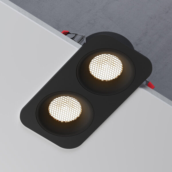 Светильник встраиваемый светодиодный Tetro 20W 3000K черный IP44 15277/LED