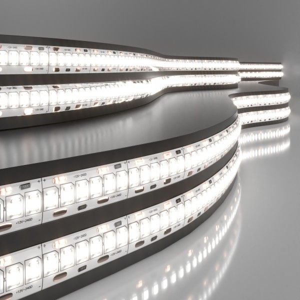 Светодиодная лента 12&nbsp;В 16&nbsp;Вт/м 240 Led/м 2835 IP65, дневной белый 4200K, 5 м Лента светодиодная 12V 16W 240Led 2835 IP65 дневной белый, 5м
