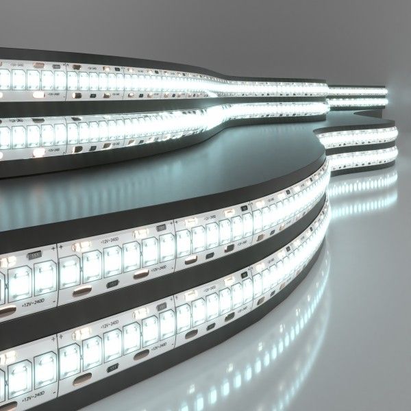 Светодиодная лента 12&nbsp;В 16&nbsp;Вт/м 240 Led/м 2835 IP65, холодный белый 6500K, 5 м Лента светодиодная 12V 16W 240Led 2835 IP65 холодный белый, 5м