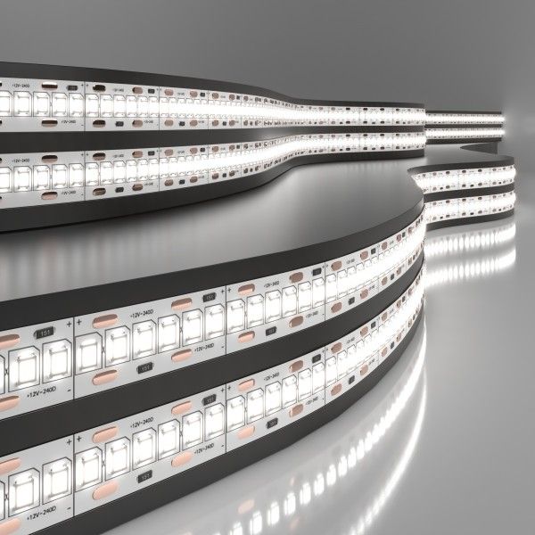 Светодиодная лента 12&nbsp;В 24&nbsp;Вт/м 240 Led/м 2835 IP20, дневной белый 4200 K, 5 м Лента светодиодная 12V 16W 240Led 2835 IP20 дневной белый, 5м