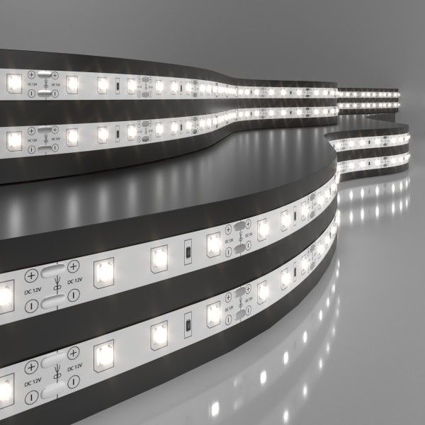 Светодиодная лента 12&nbsp;В 4,8&nbsp;Вт/м 60 Led/м 2835 IP20, дневной белый 4200К, 5 м Лента светодиодная 12V 4,8W 60Led 2835 IP20 дневной белый, 5м