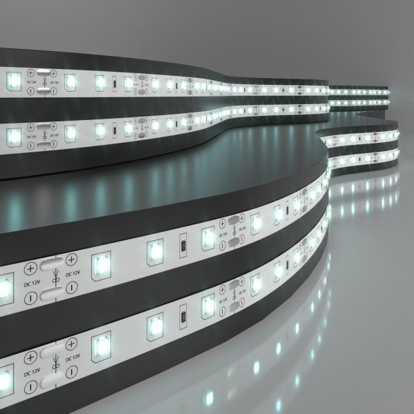 Светодиодная лента 12&nbsp;В 4,8&nbsp;Вт/м 60 Led/м 2835 IP20, холодный белый 6500К, 5 м Лента светодиодная 12V 4,8W 60Led 2835 IP20 холодный белый, 5м