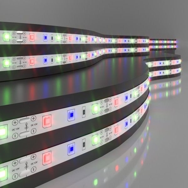 Светодиодная лента 12&nbsp;В 4,8&nbsp;Вт/м 60 Led/м 2835 IP20, RGB, 5 м Лента светодиодная 12V 4,8W 60Led 2835 IP20 RGB, 5м