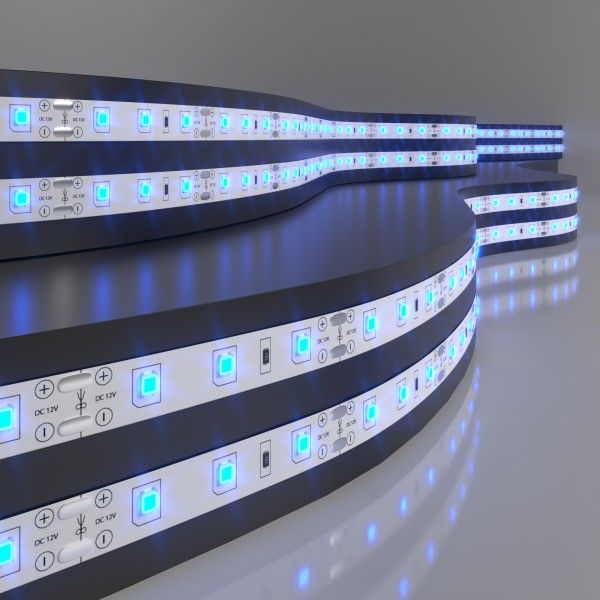 Светодиодная лента 12&nbsp;В 4,8&nbsp;Вт/м 60 Led/м 2835 IP20, синий, 5 м Лента светодиодная 12V 4,8W 60Led 2835 IP20 синий, 5м