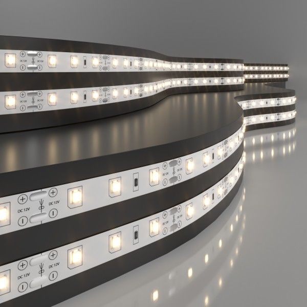 Светодиодная лента 12&nbsp;В 4,8&nbsp;Вт/м 60 Led/м 2835 IP20, теплый белый 3300К, 5 м Лента светодиодная 12V 4,8W 60Led 2835 IP20 теплый белый, 5м