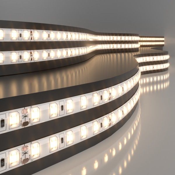 Светодиодная лента 24&nbsp;В 9,6&nbsp;Вт/м 120 Led/м 2835 IP65, теплый белый 3300K, 5 м Лента светодиодная 24V 9,6W 120Led 2835 IP65 теплый белый, 5м
