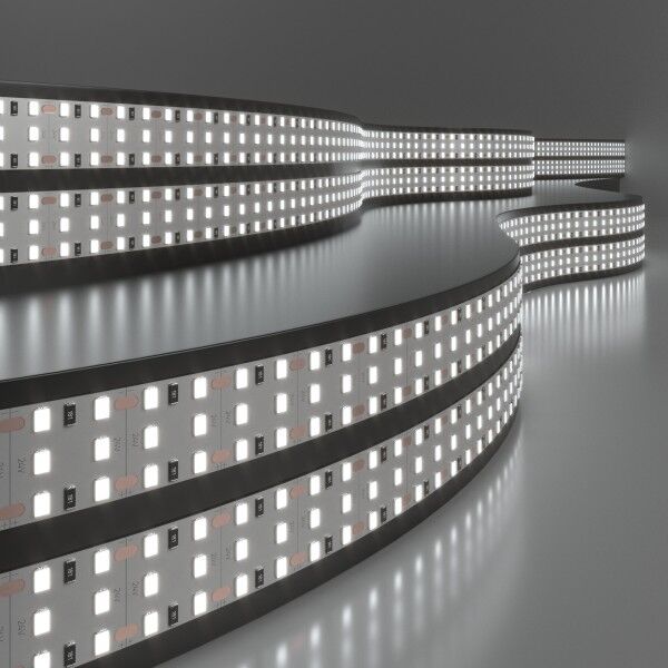 Светодиодная лента 360 LED 26&nbsp;Вт IP20 трехрядная 6500К холодный белый, 5м 2835 24V 360Led 26W IP20