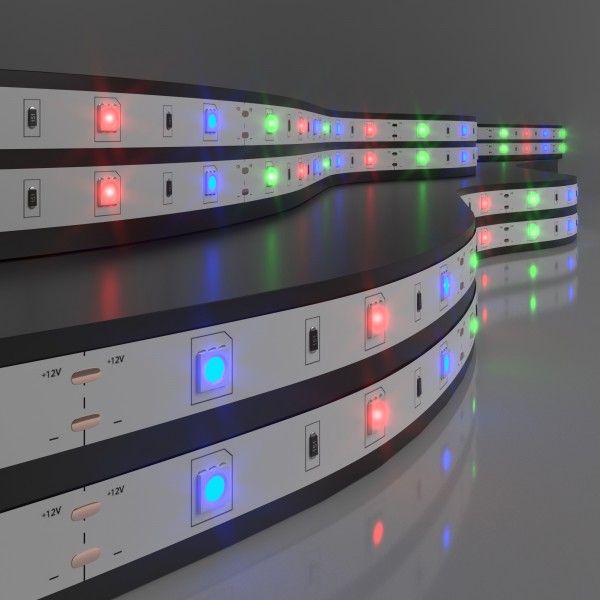 Светодиодная лента Бегущая волна 12&nbsp;В 7,2&nbsp;Вт/м 30 Led/м 5050 IP20, RGB 5 м Лента светодиодная 12V 7,2W 30Led 5050 IP20 бегущая волна, 5м