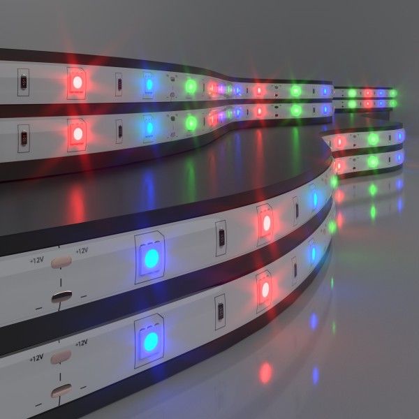 Светодиодная лента Бегущая волна 12&nbsp;В 7,2&nbsp;Вт/м 30 Led/м 5050 IP65, RGB, 5 м Лента светодиодная 12V 7,2W 30Led 5050 IP65 бегущая волна, 5м