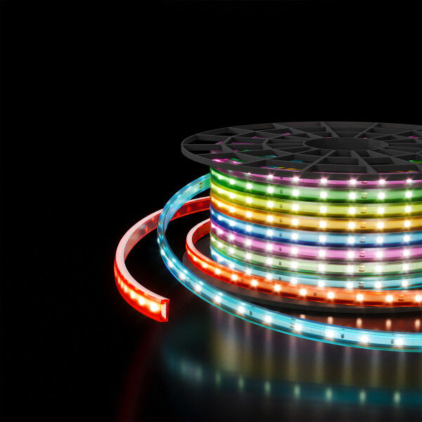 Светодиодная лента 220&nbsp;В 11&nbsp;Вт/м 60 Led/м 5050 IP65, RGB, 50 м Лента светодиодная 220V 11W 60Led 5050 IP65 мульти, 50 м