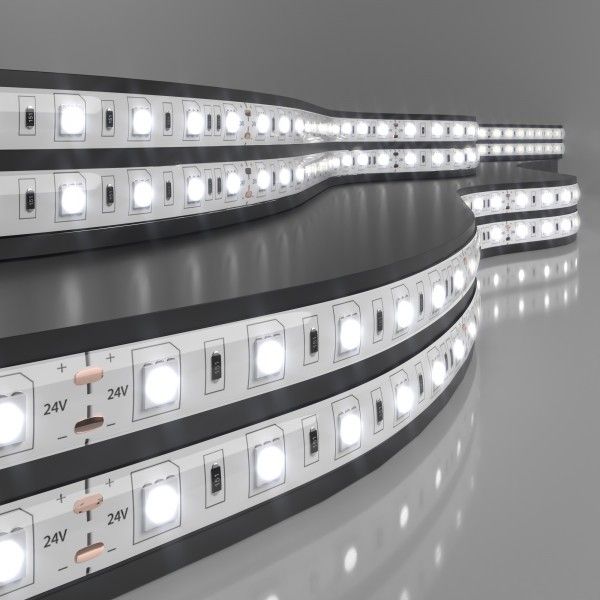 Светодиодная лента 24&nbsp;В 14,4&nbsp;Вт/м 60 Led/м 5050 IP65, дневной белый 4200K, 5 м Лента светодиодная 24V 14,4W 60Led 5050 IP65 дневной белый, 5м