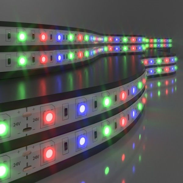 Светодиодная лента 24&nbsp;В 14,4&nbsp;Вт/м 60 Led/м 5050 IP65, RGB, 5 м Лента светодиодная 24V 14,4W 60Led 5050 IP65 RGB, 5м
