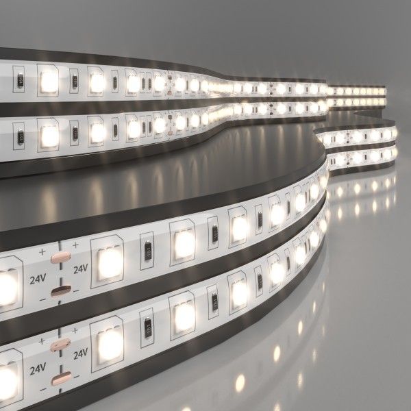Светодиодная лента 24&nbsp;В 14,4&nbsp;Вт/м 60 Led/м 5050 IP65, теплый белый 3300K, 5 м Лента светодиодная 24V 14,4W 60Led 5050 IP65 теплый белый, 5м