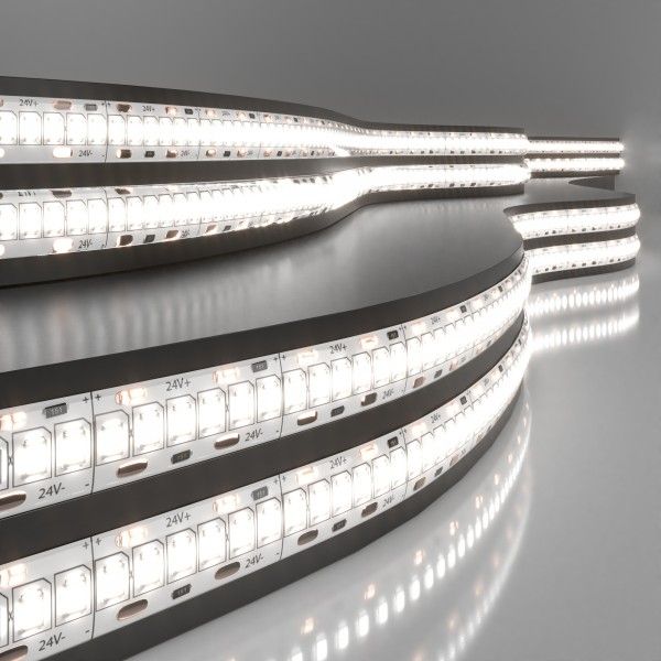 Светодиодная лента 24&nbsp;В 16&nbsp;Вт/м 240 Led/м 2835 IP65, дневной белый 4200K, 5 м Лента светодиодная 24V 16W 240Led 2835 IP65 дневной белый, 5м