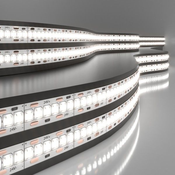 Светодиодная лента 24&nbsp;В 24&nbsp;Вт/м 240 Led/м 2835 IP20, дневной белый 4200K, 5 м Лента светодиодная 24V 24W 240Led 2835 IP20 дневной белый, 5м