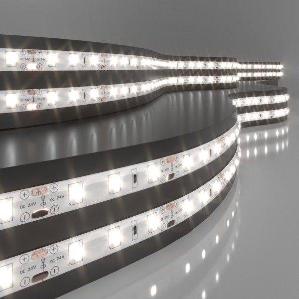 Светодиодная лента 24&nbsp;В 4,8&nbsp;Вт/м 60 Led/м 2835 IP65, дневной белый 4200K, 5 м Лента светодиодная 24V 4,8W 60Led 2835 IP65 дневной белый, 5м