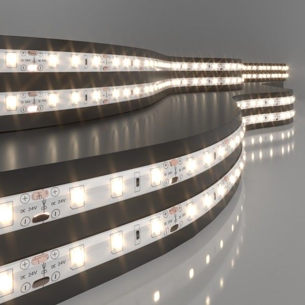 Светодиодная лента 24&nbsp;В 4,8&nbsp;Вт/м 60 Led/м 2835 IP65, теплый белый 3300K, 5 м Лента светодиодная 24V 4,8W 60Led 2835 IP65 теплый белый, 5м