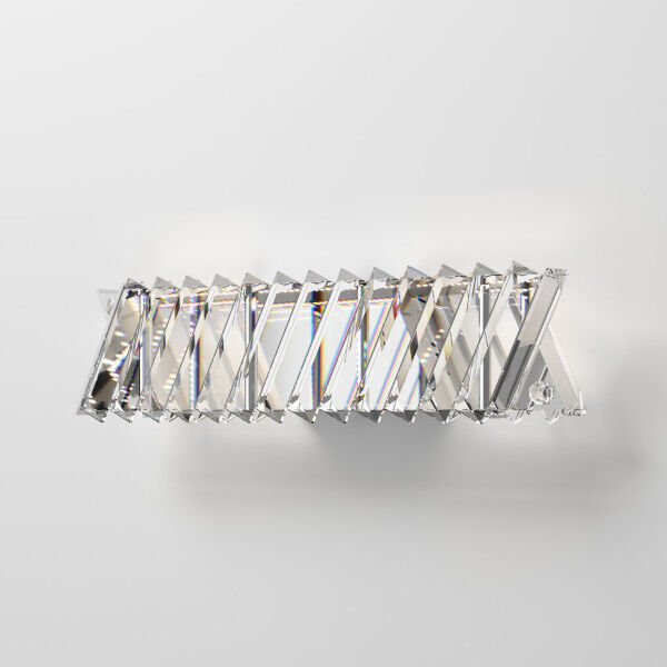 Светодиодный настенный светильник с хрусталем 101005 LED никель хрусталь Strotskis